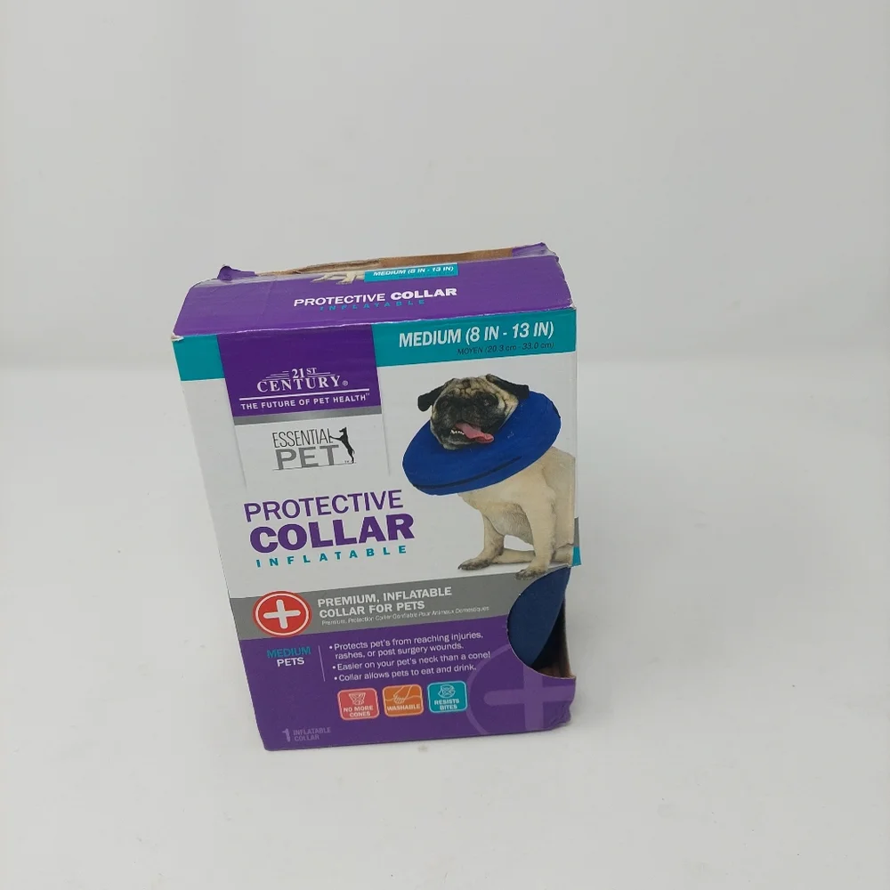 Essential Pet Protective Inflatable Collar Post Surgery Recovery Size Medium